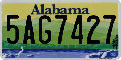 AL license plate 5AG7427