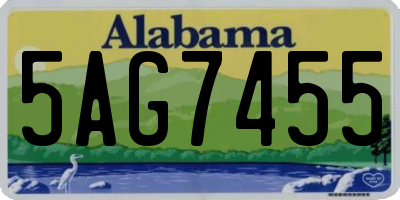 AL license plate 5AG7455