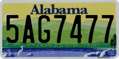 AL license plate 5AG7477