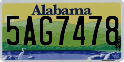 AL license plate 5AG7478