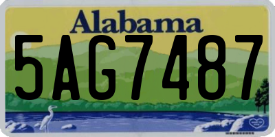 AL license plate 5AG7487