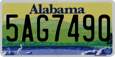 AL license plate 5AG7490