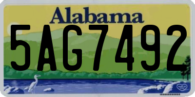 AL license plate 5AG7492