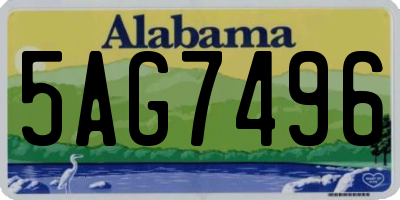 AL license plate 5AG7496