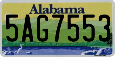 AL license plate 5AG7553