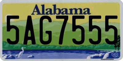 AL license plate 5AG7555