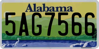 AL license plate 5AG7566