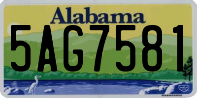 AL license plate 5AG7581