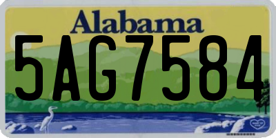 AL license plate 5AG7584