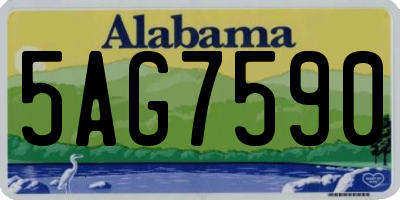 AL license plate 5AG7590