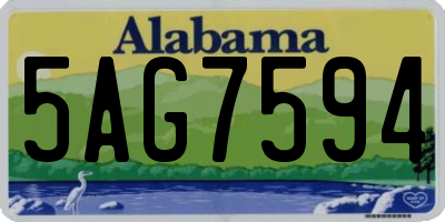 AL license plate 5AG7594
