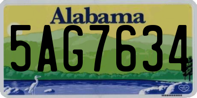 AL license plate 5AG7634