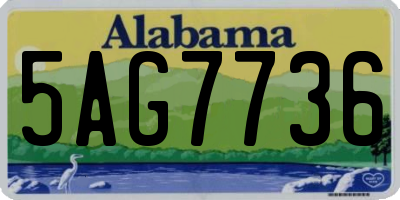 AL license plate 5AG7736