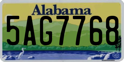 AL license plate 5AG7768