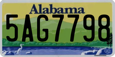 AL license plate 5AG7798