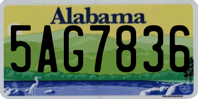 AL license plate 5AG7836