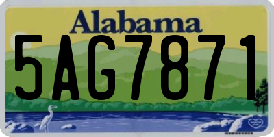 AL license plate 5AG7871