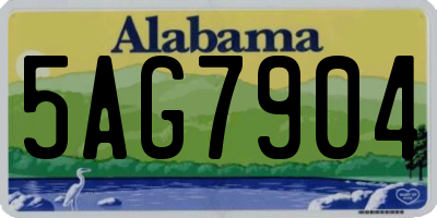 AL license plate 5AG7904