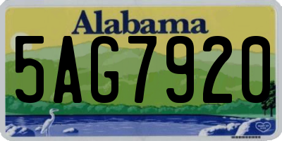 AL license plate 5AG7920