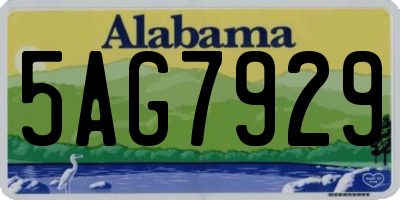 AL license plate 5AG7929