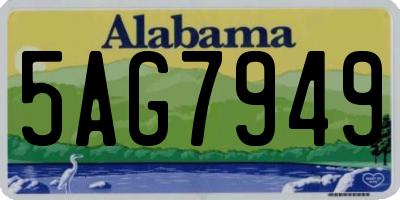 AL license plate 5AG7949