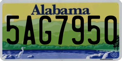 AL license plate 5AG7950