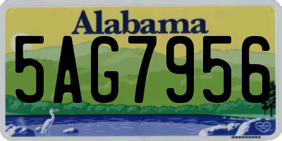 AL license plate 5AG7956