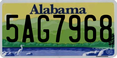 AL license plate 5AG7968