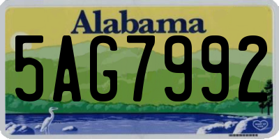 AL license plate 5AG7992