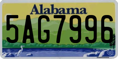 AL license plate 5AG7996