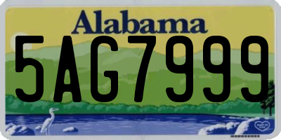 AL license plate 5AG7999