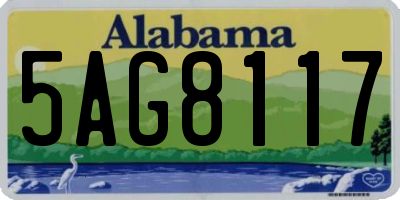 AL license plate 5AG8117