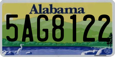 AL license plate 5AG8122