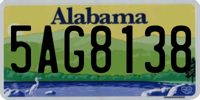 AL license plate 5AG8138