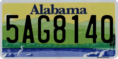 AL license plate 5AG8140