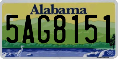 AL license plate 5AG8151