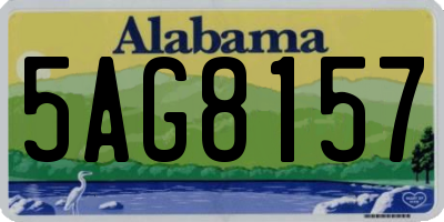 AL license plate 5AG8157