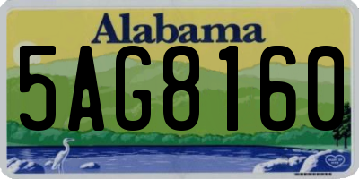 AL license plate 5AG8160
