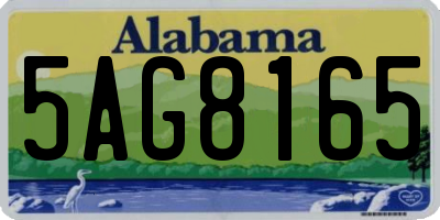 AL license plate 5AG8165