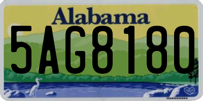 AL license plate 5AG8180