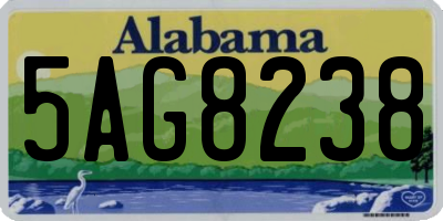 AL license plate 5AG8238
