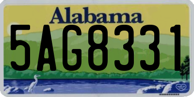 AL license plate 5AG8331