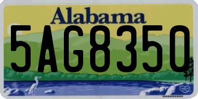AL license plate 5AG8350
