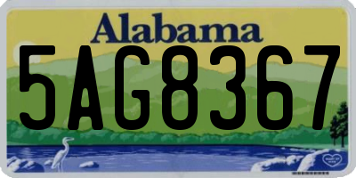AL license plate 5AG8367