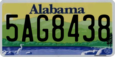 AL license plate 5AG8438