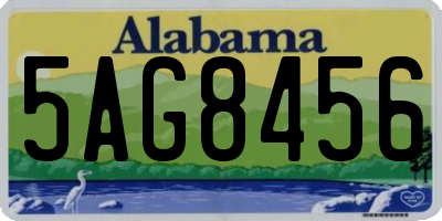 AL license plate 5AG8456
