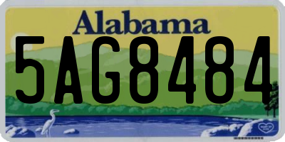 AL license plate 5AG8484