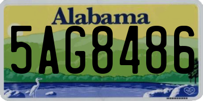 AL license plate 5AG8486