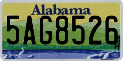 AL license plate 5AG8526
