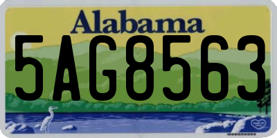 AL license plate 5AG8563